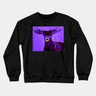 Vibrant ethereal purple stag buck deer cool Crewneck Sweatshirt